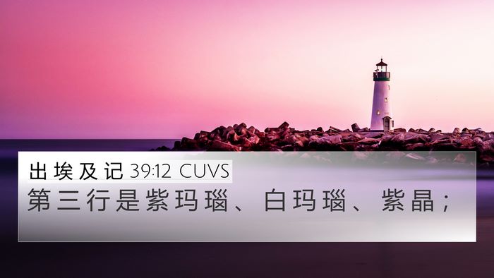 出 埃 及 记 39:12 CUVS 4K Wallpaper - 第 三 行 是 紫 玛 瑙 、 白 玛 瑙 、 - 4K Wallpaper Bible Verse