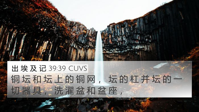 出 埃 及 记 39:39 CUVS Bible Verse Image
