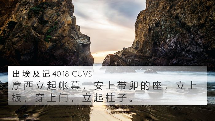 出 埃 及 记 40:18 CUVS Bible Verse Image