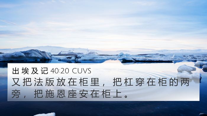 出 埃 及 记 40:20 CUVS Bible Verse Image