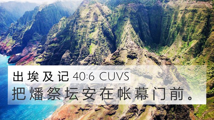 出 埃 及 记 40:6 CUVS Bible Verse Image