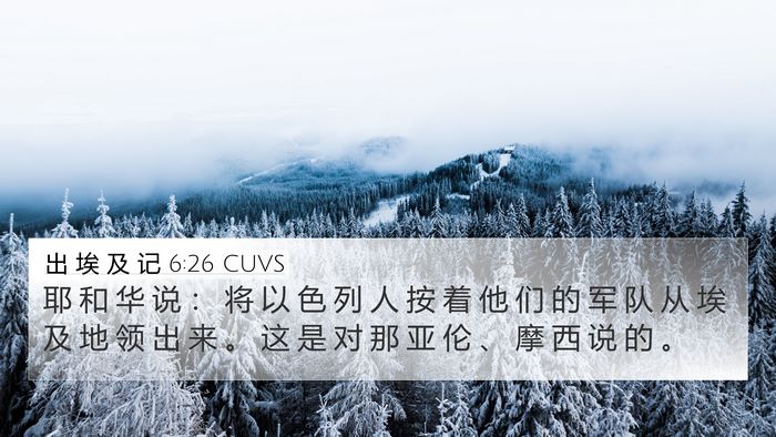 出 埃 及 记 6:26 CUVS Bible Verse Image