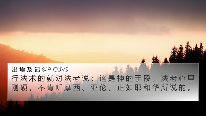 出 埃 及 记 8:19 CUVS Bible Verse Image
