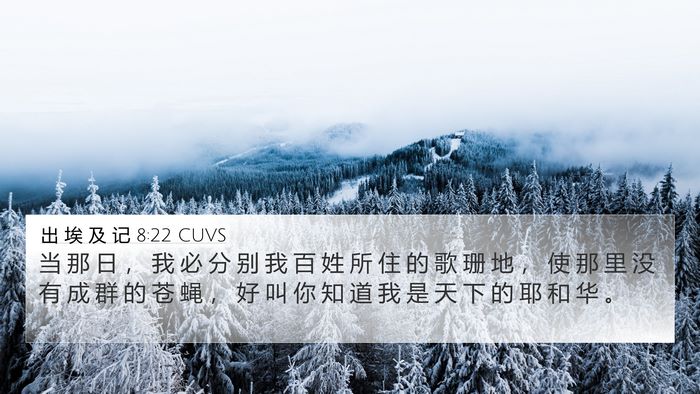 出 埃 及 记 8:22 CUVS Bible Verse Image