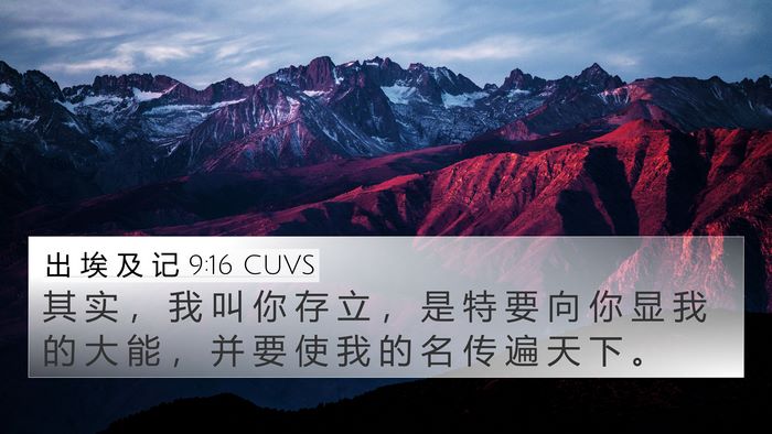 出 埃 及 记 9:16 CUVS Bible Verse Image
