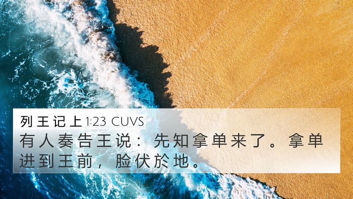 列 王 记 上 1:23 CUVS Bible Verse Image