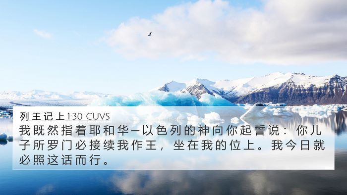 列 王 记 上 1:30 CUVS Bible Verse Image