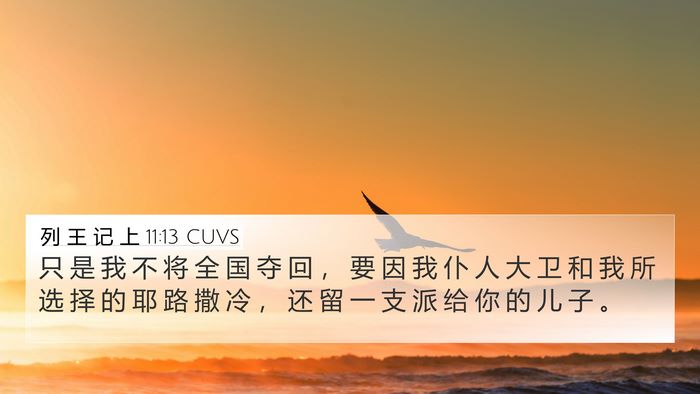 列 王 记 上 11:13 CUVS Bible Verse Image