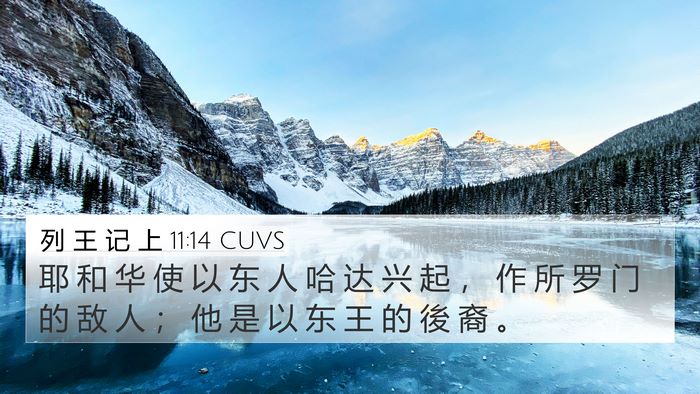 列 王 记 上 11:14 CUVS Bible Verse Image