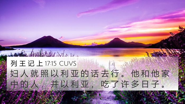 列 王 记 上 17:15 CUVS Bible Verse Image
