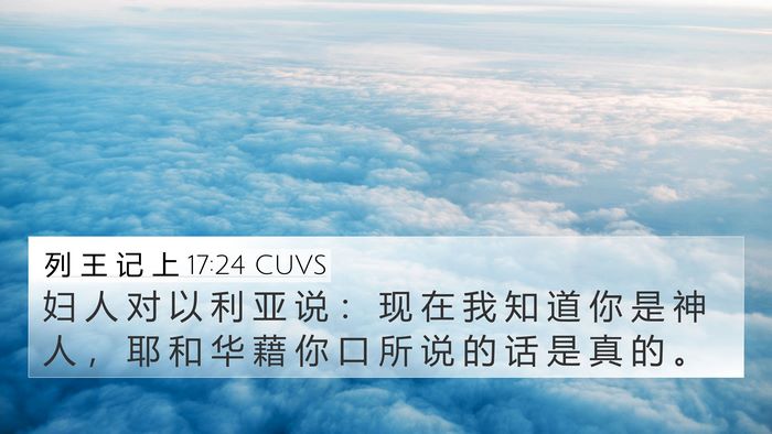 列 王 记 上 17:24 CUVS Bible Verse Image