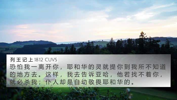 列 王 记 上 18:12 CUVS Bible Verse Image