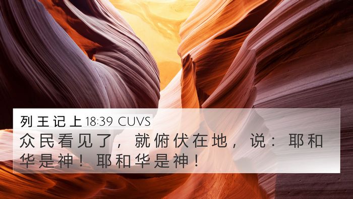 列 王 记 上 18:39 CUVS Bible Verse Image