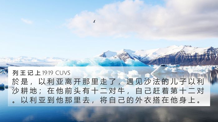 列 王 记 上 19:19 CUVS Bible Verse Image