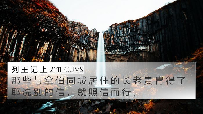 列 王 记 上 21:11 CUVS Bible Verse Image