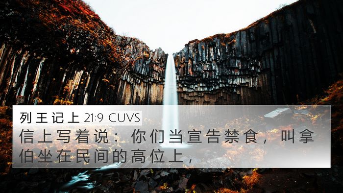 列 王 记 上 21:9 CUVS Bible Verse Image