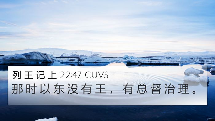 列 王 记 上 22:47 CUVS Bible Verse Image