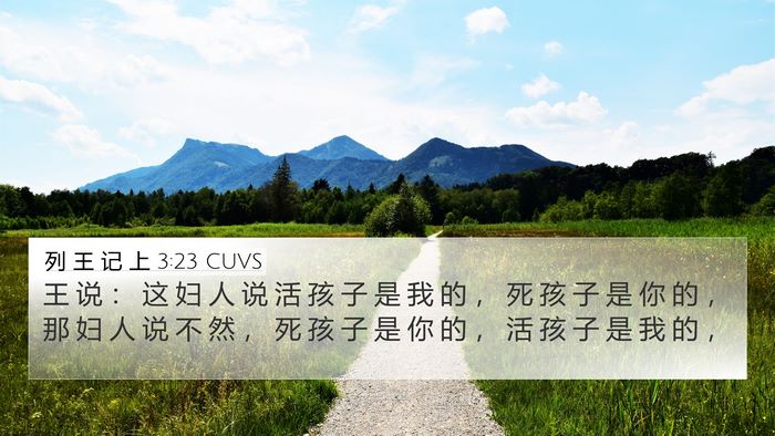 列 王 记 上 3:23 CUVS Bible Verse Image