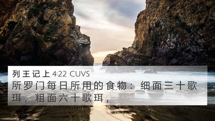 列 王 记 上 4:22 CUVS Bible Verse Image