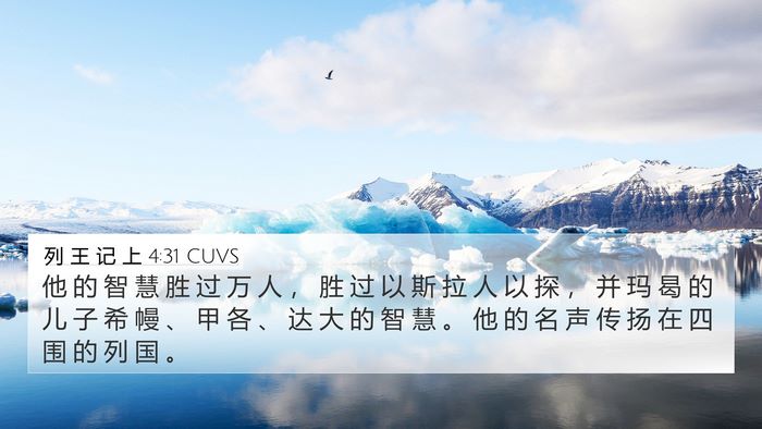列 王 记 上 4:31 CUVS Bible Verse Image