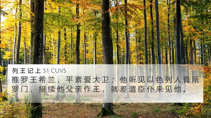 列 王 记 上 5:1 CUVS Bible Verse Image