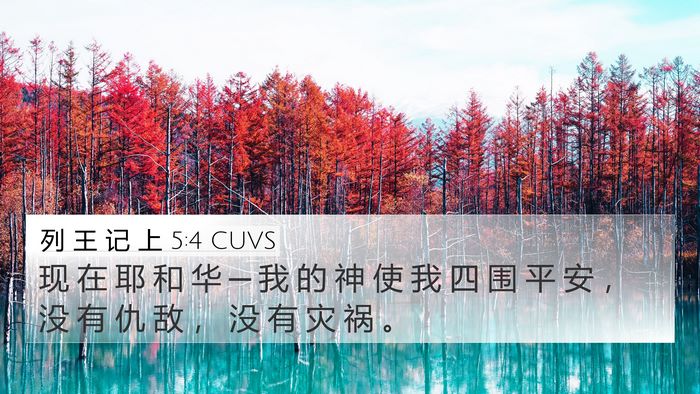 列 王 记 上 5:4 CUVS Bible Verse Image
