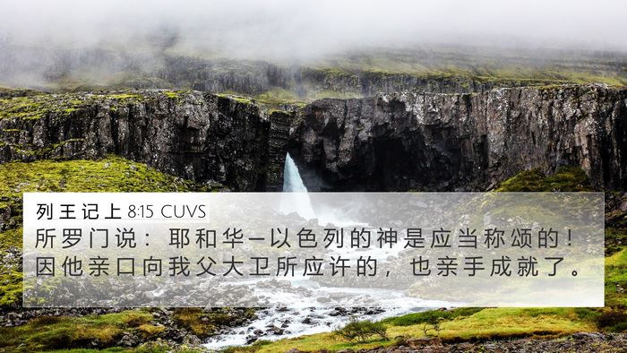 列 王 记 上 8:15 CUVS Bible Verse Image