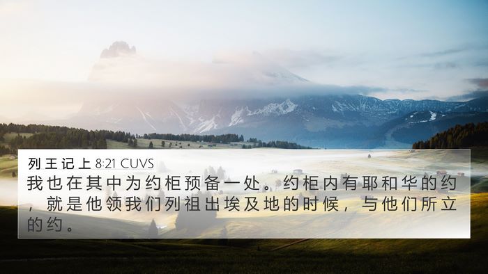 列 王 记 上 8:21 CUVS Bible Verse Image
