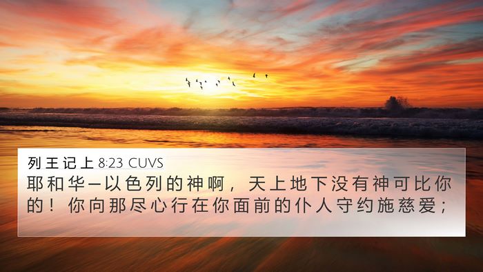 列 王 记 上 8:23 CUVS Bible Verse Image