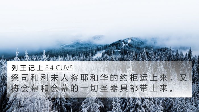 列 王 记 上 8:4 CUVS 4K Wallpaper - 祭 司 和 利 未 人 将 耶 和 华 的 约 - 4K Wallpaper Bible Verse