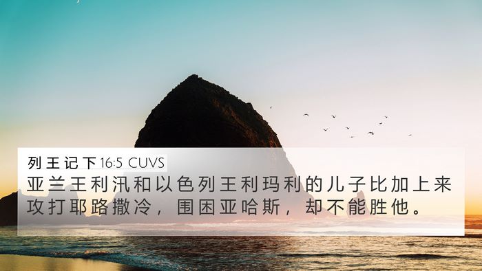 列 王 记 下 16:5 CUVS 4K Wallpaper - 亚 兰 王 利 汛 和 以 色 列 王 利 玛 - 4K Wallpaper Bible Verse