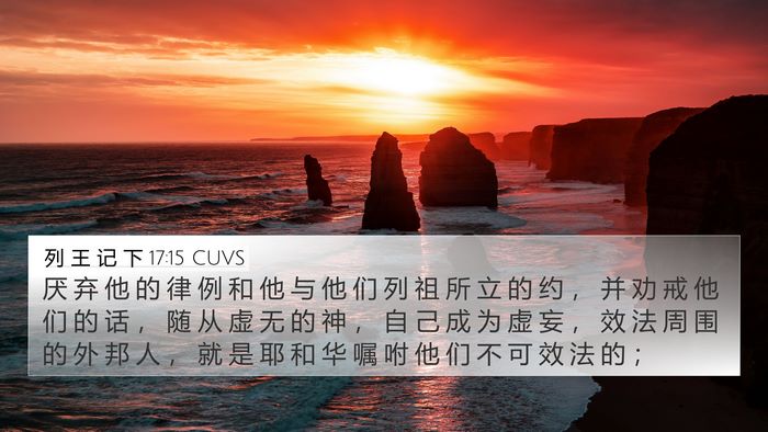 列 王 记 下 17:15 CUVS Bible Verse Image