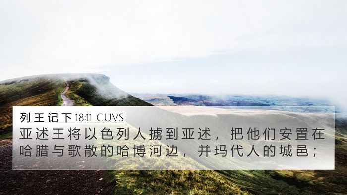 列 王 记 下 18:11 CUVS 4K Wallpaper - 亚 述 王 将 以 色 列 人 掳 到 亚 述 - 4K Wallpaper Bible Verse