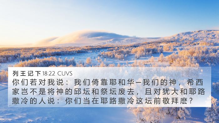 列 王 记 下 18:22 CUVS Bible Verse Image