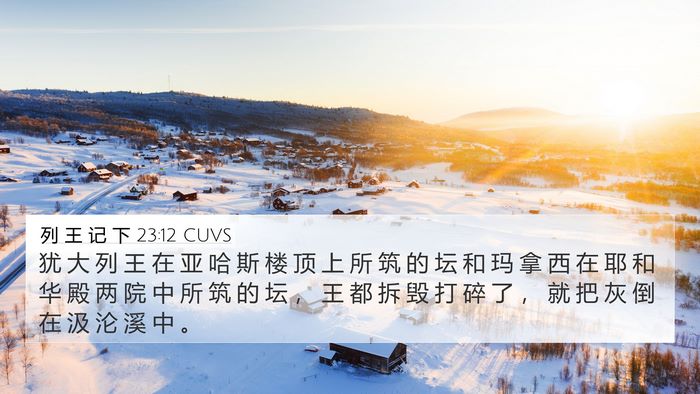 列 王 记 下 23:12 CUVS Bible Verse Image