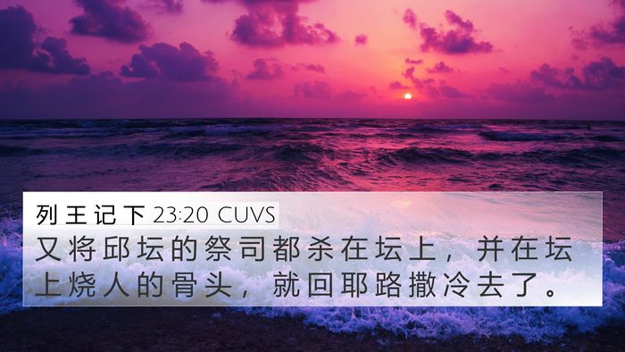 列 王 记 下 23:20 CUVS Bible Verse Image