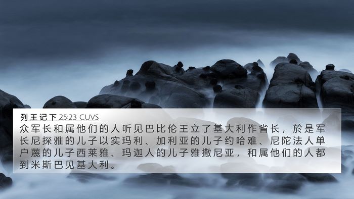 列 王 记 下 25:23 CUVS Bible Verse Image