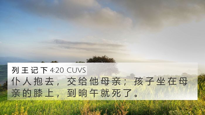 列 王 记 下 4:20 CUVS Bible Verse Image