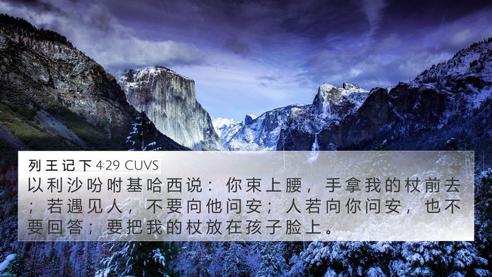 列 王 记 下 4:29 CUVS Bible Verse Image