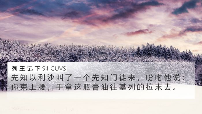 列 王 记 下 9:1 CUVS Bible Verse Image