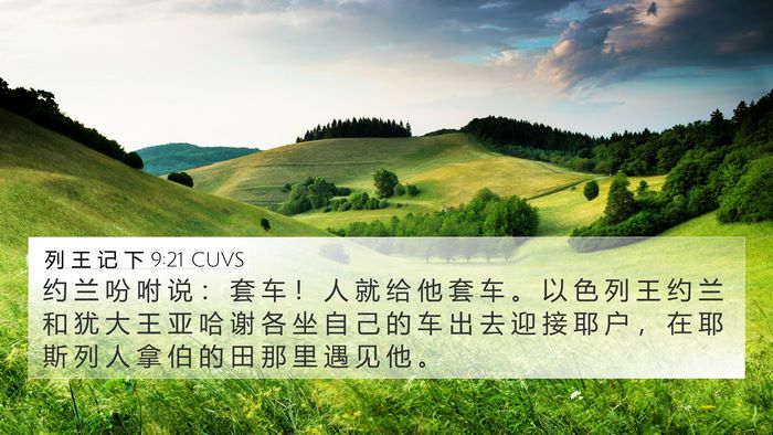 列 王 记 下 9:21 CUVS Bible Verse Image