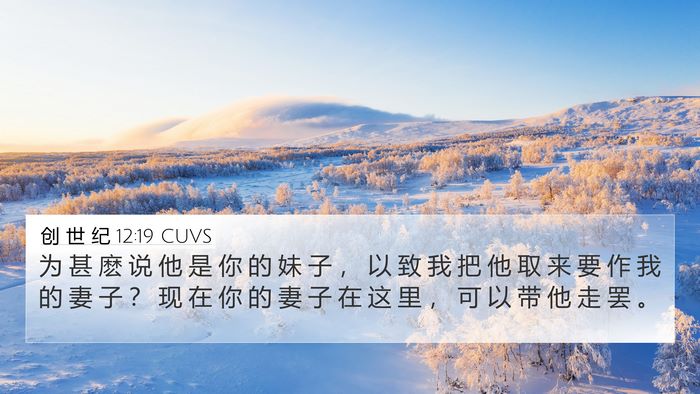 创 世 纪 12:19 CUVS Bible Verse Image