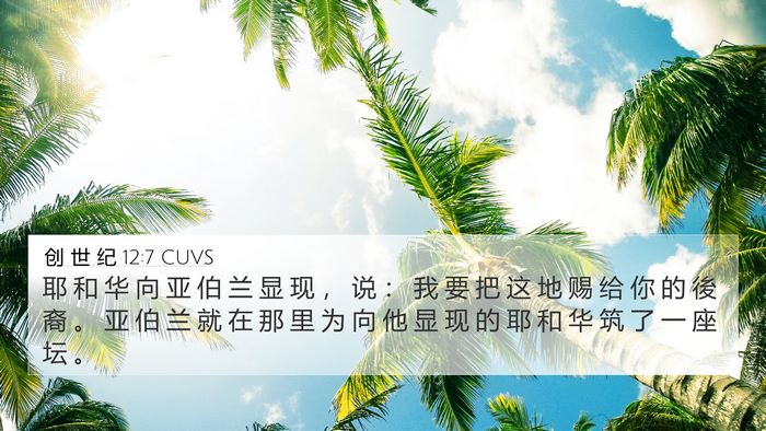 创 世 纪 12:7 CUVS Bible Verse Image