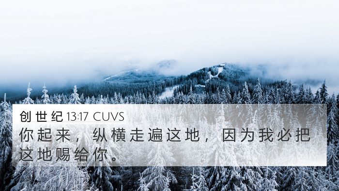 创 世 纪 13:17 CUVS Bible Verse Image