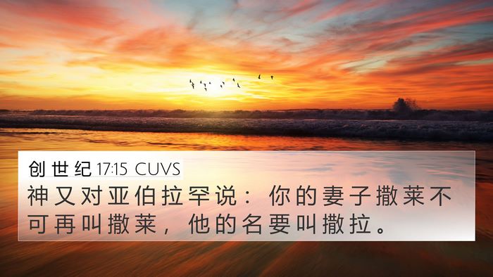 创 世 纪 17:15 CUVS Bible Verse Image