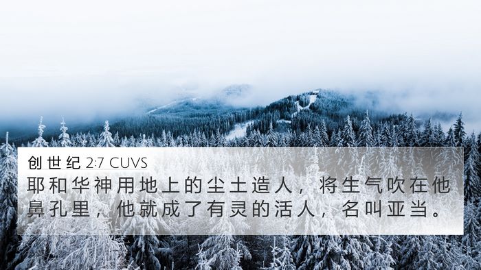 创 世 纪 2:7 CUVS Bible Verse Image