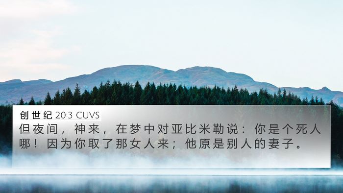 创 世 纪 20:3 CUVS Bible Verse Image