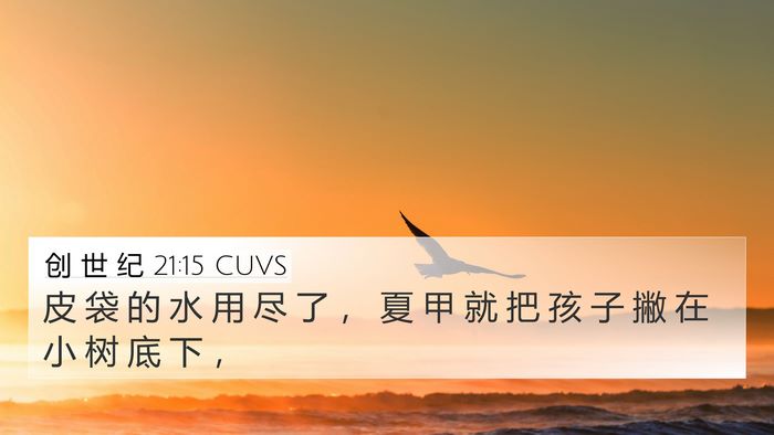 创 世 纪 21:15 CUVS Bible Verse Image