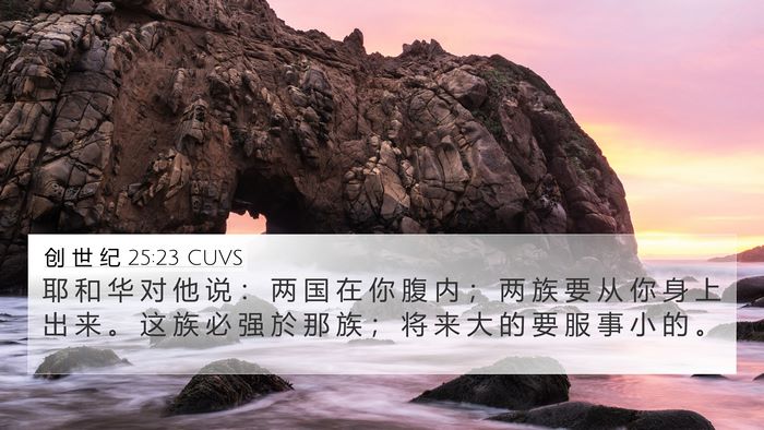 创 世 纪 25:23 CUVS Bible Verse Image