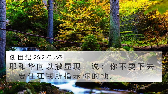 创 世 纪 26:2 CUVS Bible Verse Image